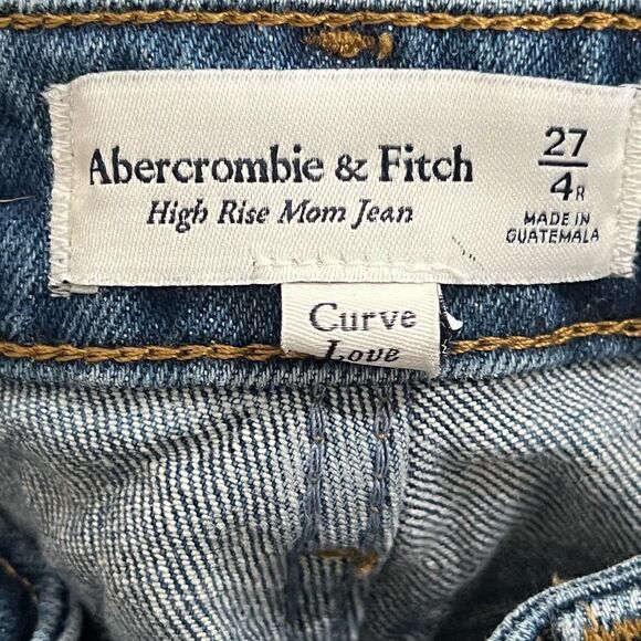 Abercrombie and Fitch Curve Love High Rise Mom Jeans Women’s 27/4 - Picture 2 of 4